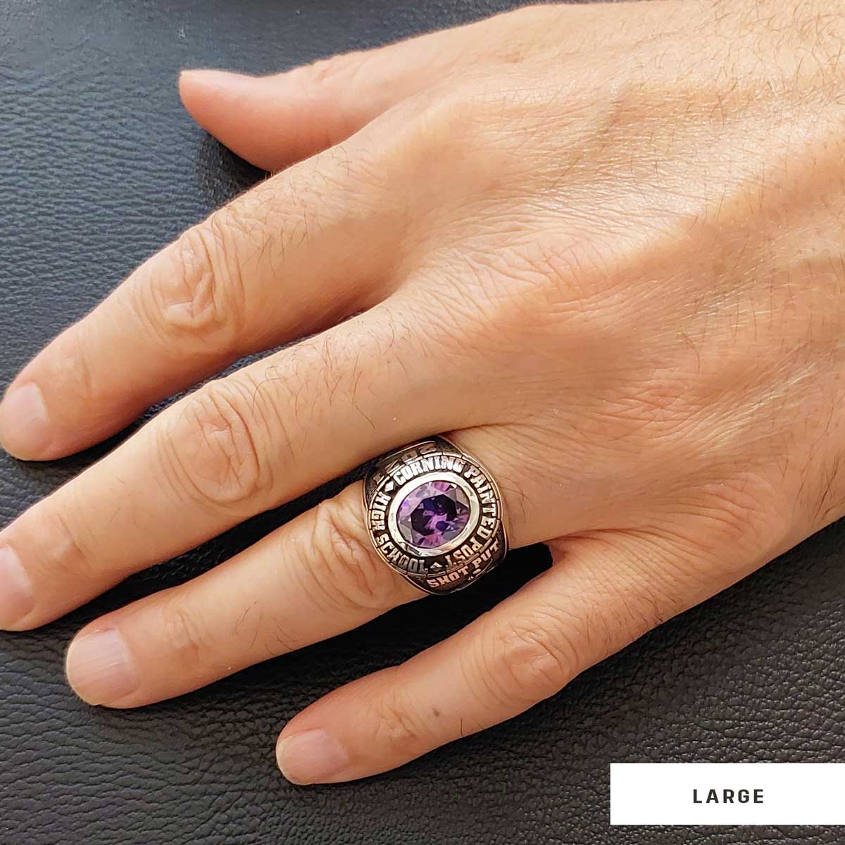 Colorado Technical University Ring, Customized High School Ring, Cameron University Ring, Graduation Collage Ring - view 3