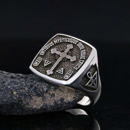 Crafted for the Devoted Rosae Crucis Ring, Personalized Rosae Crucis Ring by SWISS PLUS - Rosae Crucis Collection