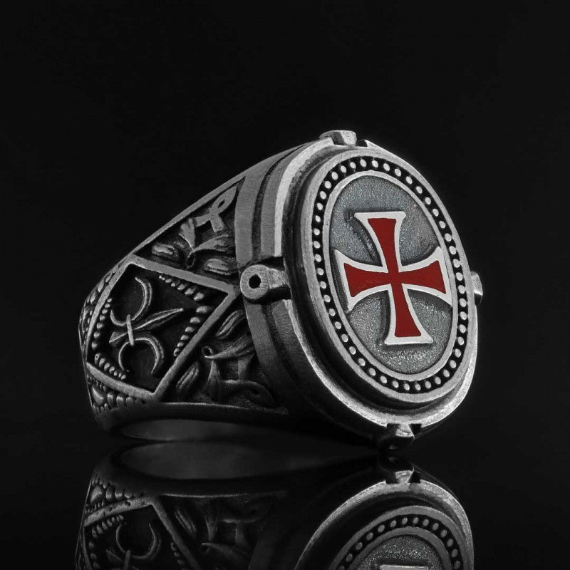 Red Cross Christian Ring by SWISS PLUS - Christian Collection - view 2