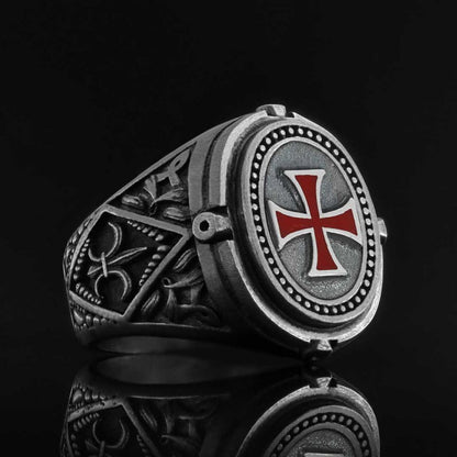 Red Cross Christian Ring by SWISS PLUS - Christian Collection - view 2