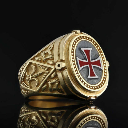 Red Cross Christian Ring by SWISS PLUS - Christian Collection - view 4