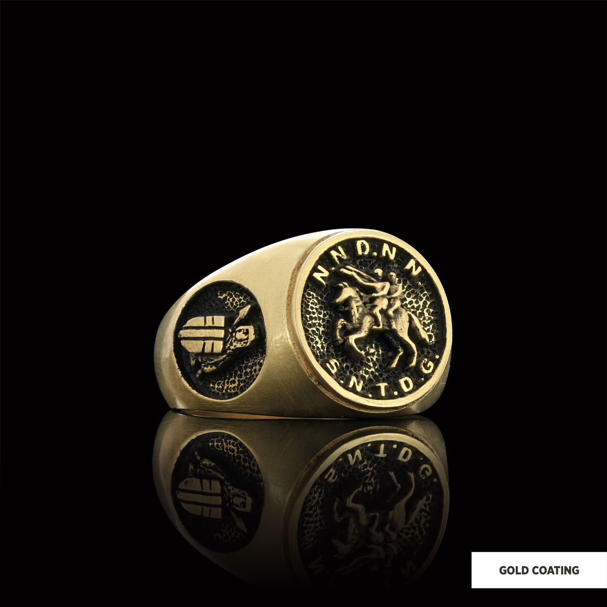 Cross Masonic Ring, Round Master Mason Ring, Custom Masonic Ring - view 3