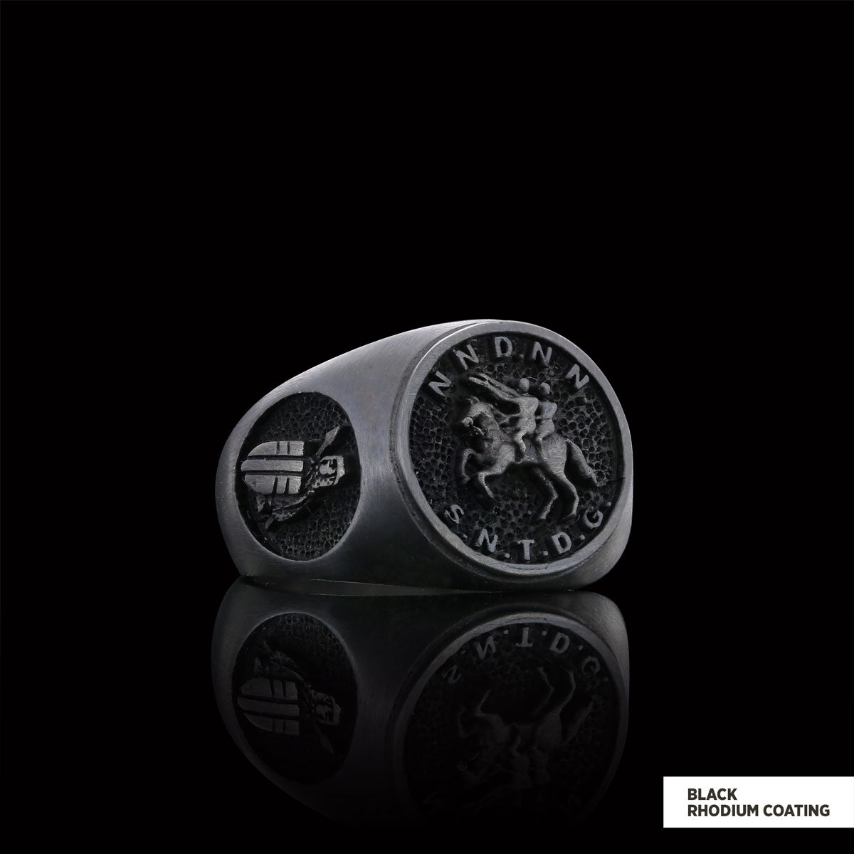 Cross Masonic Ring, Round Master Mason Ring, Custom Masonic Ring - view 4