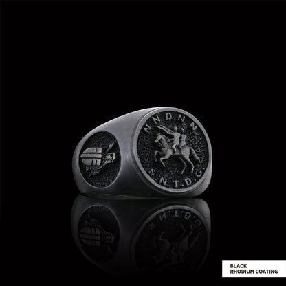 Cross Masonic Ring, Round Master Mason Ring, Custom Masonic Ring by SWISS PLUS - Christian Collection - view 4