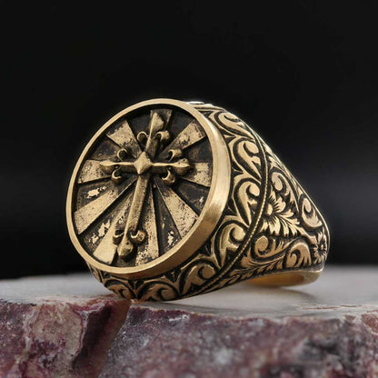 Silver Cross Ring by SWISS PLUS - Christian Collection