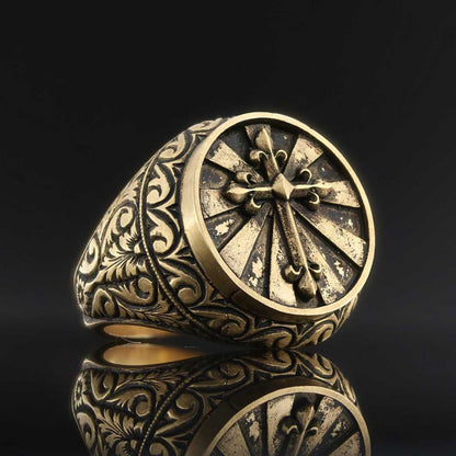 Silver Cross Ring by SWISS PLUS - Christian Collection - view 4