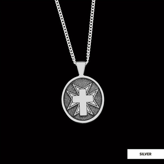 Crucifix Silver Necklace, Gold Plated Silver Christian Cross Pendants, Silver Oval Crucifix Necklace Silver