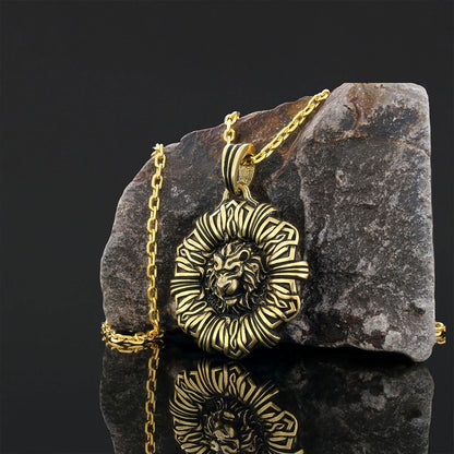 Custom Design Silver Leo Pendant Gold Coating-Chain by SWISS PLUS - Jewish Collection - view 4
