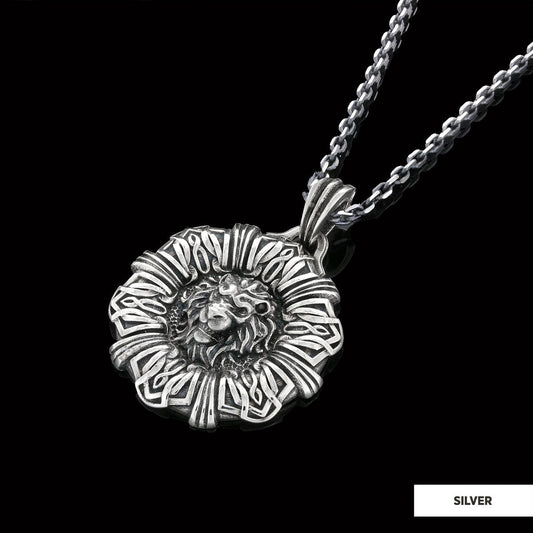 Custom Design Silver Leo Pendant Silver-Chain
