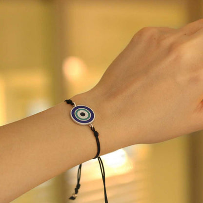 Custom Design Turkish Blue Evil Eye Beads Bracelet by SWISS PLUS - Turkish Blue Evil Eye Bead Bracelet - view 2