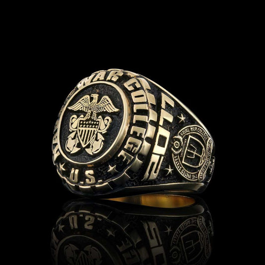 Custom Design US Naval War College Ring by SWISS PLUS - Custom College Class Rings - view 2