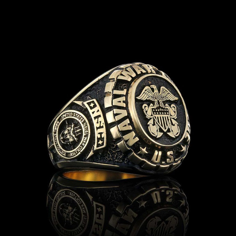 Custom Design US Naval War College Ring - view 3