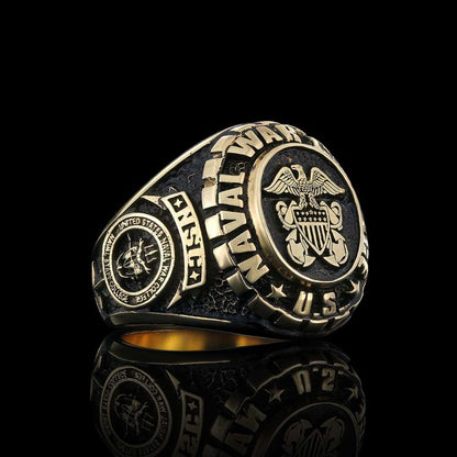 Custom Design US Naval War College Ring by SWISS PLUS - Custom College Class Rings - view 3