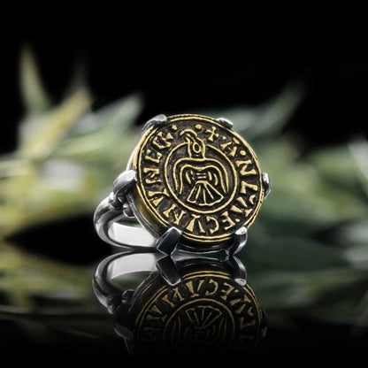 Custom Design Viking Penny King Anlaf Guthfrithsson Women Ring by SWISS PLUS - 925 Sterling Silver Rings for Men & Women