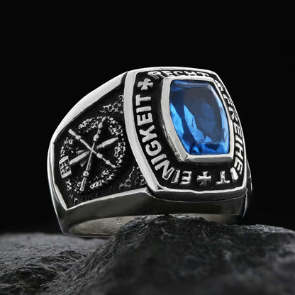 Custom Einigkeit Recht Freiheit Germany Ring by SWISS PLUS - Military Rings