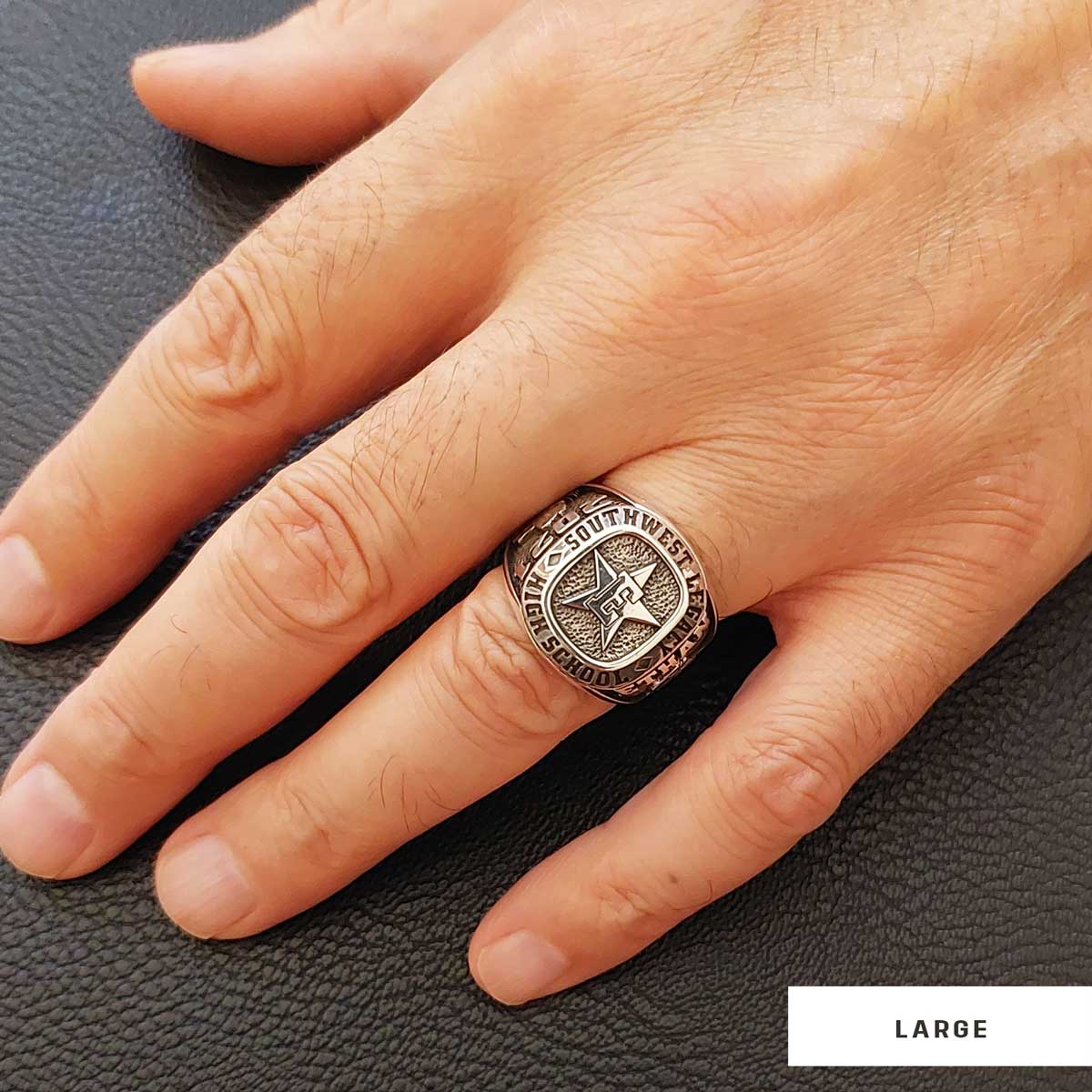 Custom High School Graduation Ring, Handmade University Ring, Class Ring, College Class Ring - view 3