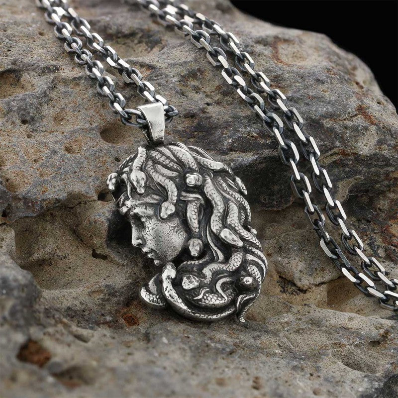 Custom Made 925 Sterling Silver Medusa Pendant