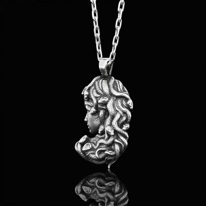 Custom Made 925 Sterling Silver Medusa Pendant by SWISS PLUS - Unique Pendants & Cool Design Necklaces - view 3