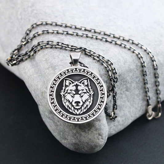 Custom Made 925 Sterling Silver Wolf - Seal Of Solomon Pendant