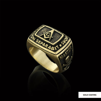Custom Mason Compass Ring, Master Mason Ring, Elegant Masonic Ring by SWISS PLUS - Mason Collection - view 2