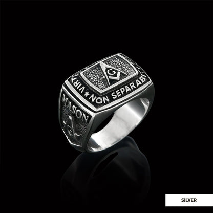 Custom Mason Compass Ring, Master Mason Ring, Elegant Masonic Ring by SWISS PLUS - Mason Collection - view 3