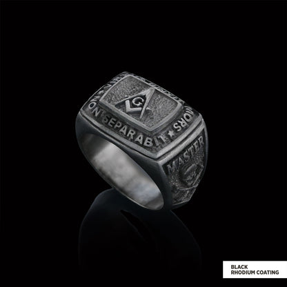 Custom Mason Compass Ring, Master Mason Ring, Elegant Masonic Ring by SWISS PLUS - Mason Collection - view 4