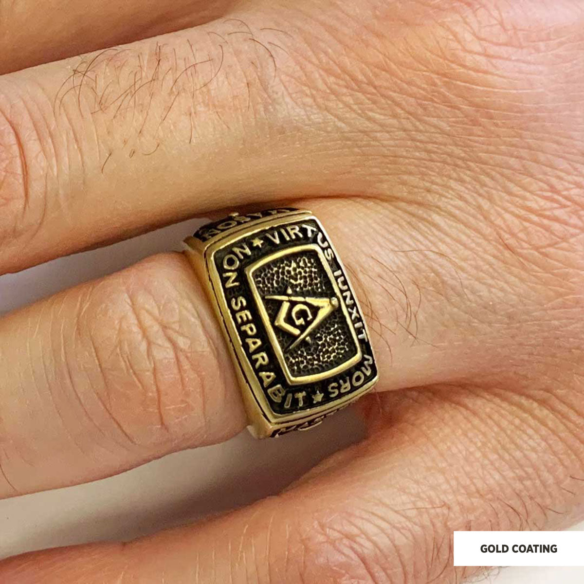 Custom Mason Compass Ring, Master Mason Ring, Elegant Masonic Ring