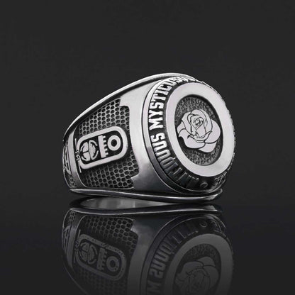 Custom Rosae Crucis Ring, Amorc Jewelry, Spiritual Emblem of the AMORC Ring by SWISS PLUS - Rosae Crucis Collection - view 4