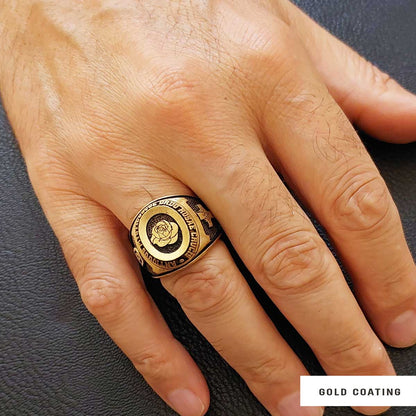 Custom Rosae Crucis Ring, Amorc Jewelry, Spiritual Emblem of the AMORC Ring by SWISS PLUS - Rosae Crucis Collection - view 7