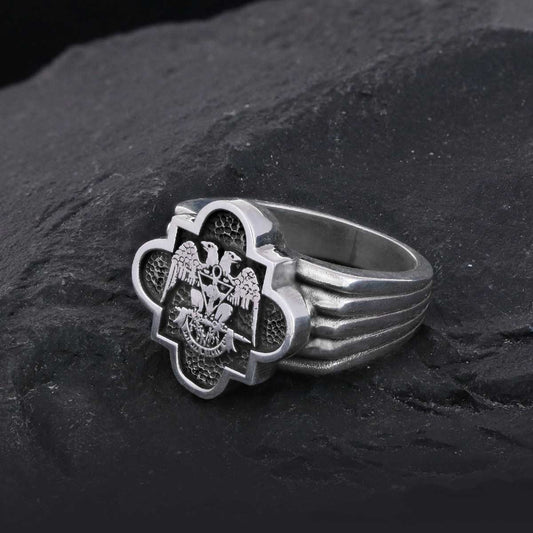Custom Rousea Crucis Order Ring, Spiritual Symbol of Ancient Ring, Rosicrucian Cross Ring Amorc Ring