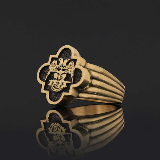 Custom Rousea Crucis Order Ring, Spiritual Symbol of Ancient Ring, Rosicrucian Cross Ring Amorc Ring - view 2