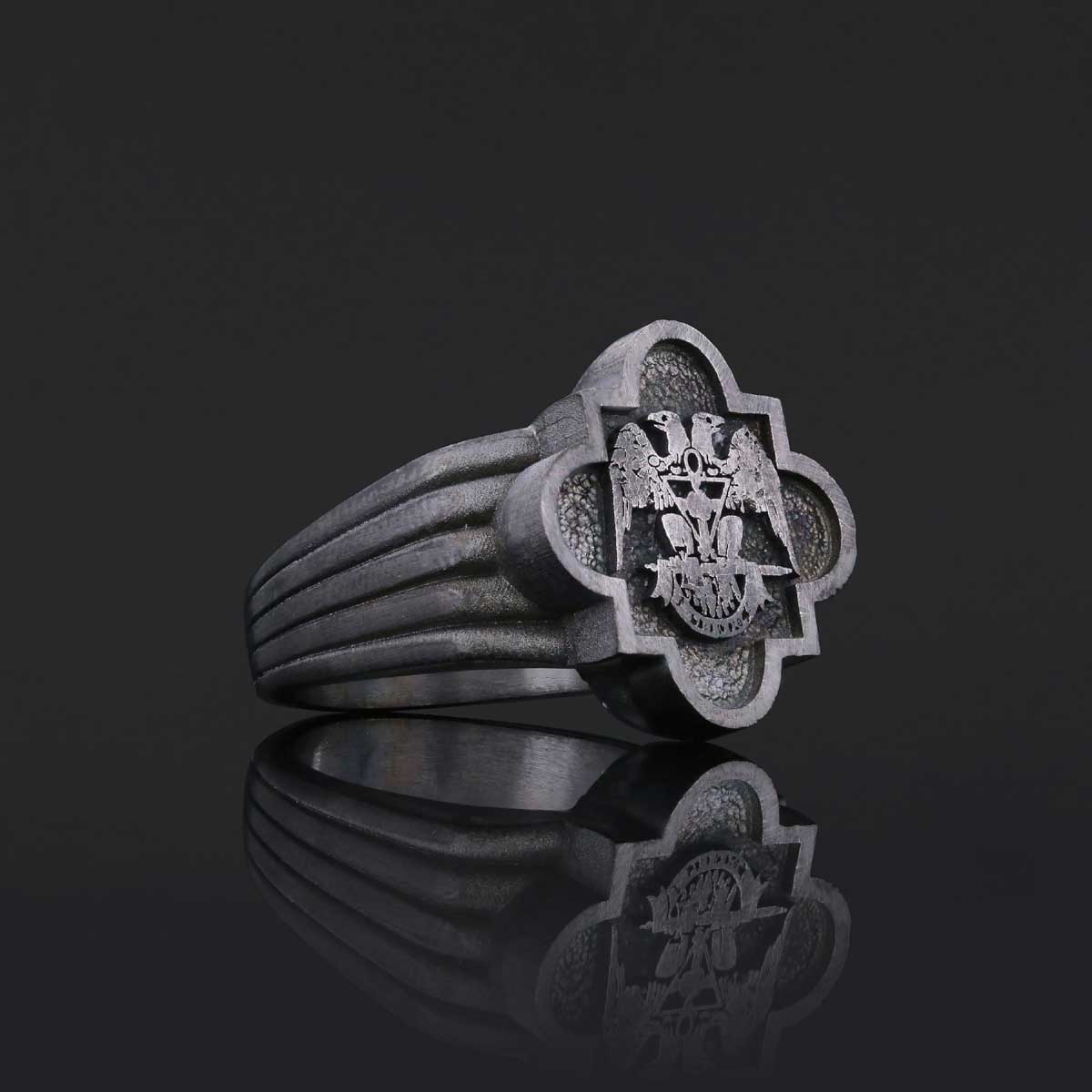 Custom Rousea Crucis Order Ring, Spiritual Symbol of Ancient Ring, Rosicrucian Cross Ring Amorc Ring - view 3