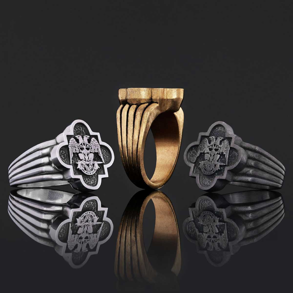 Custom Rousea Crucis Order Ring, Spiritual Symbol of Ancient Ring, Rosicrucian Cross Ring Amorc Ring - view 4