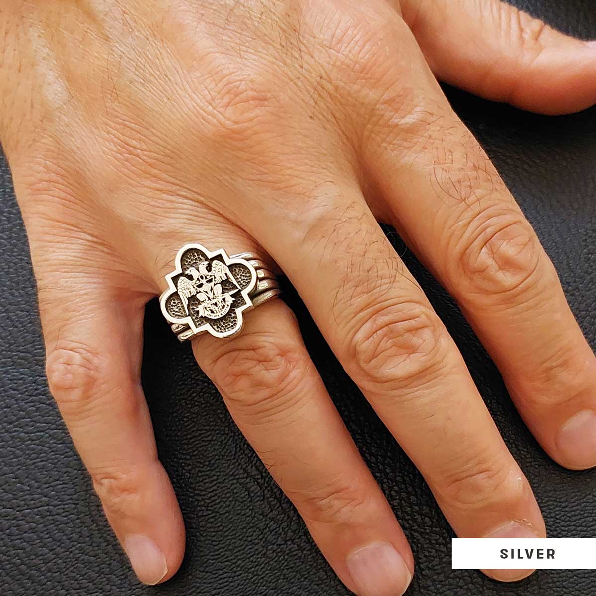 Custom Rousea Crucis Order Ring, Spiritual Symbol of Ancient Ring, Rosicrucian Cross Ring Amorc Ring - view 6