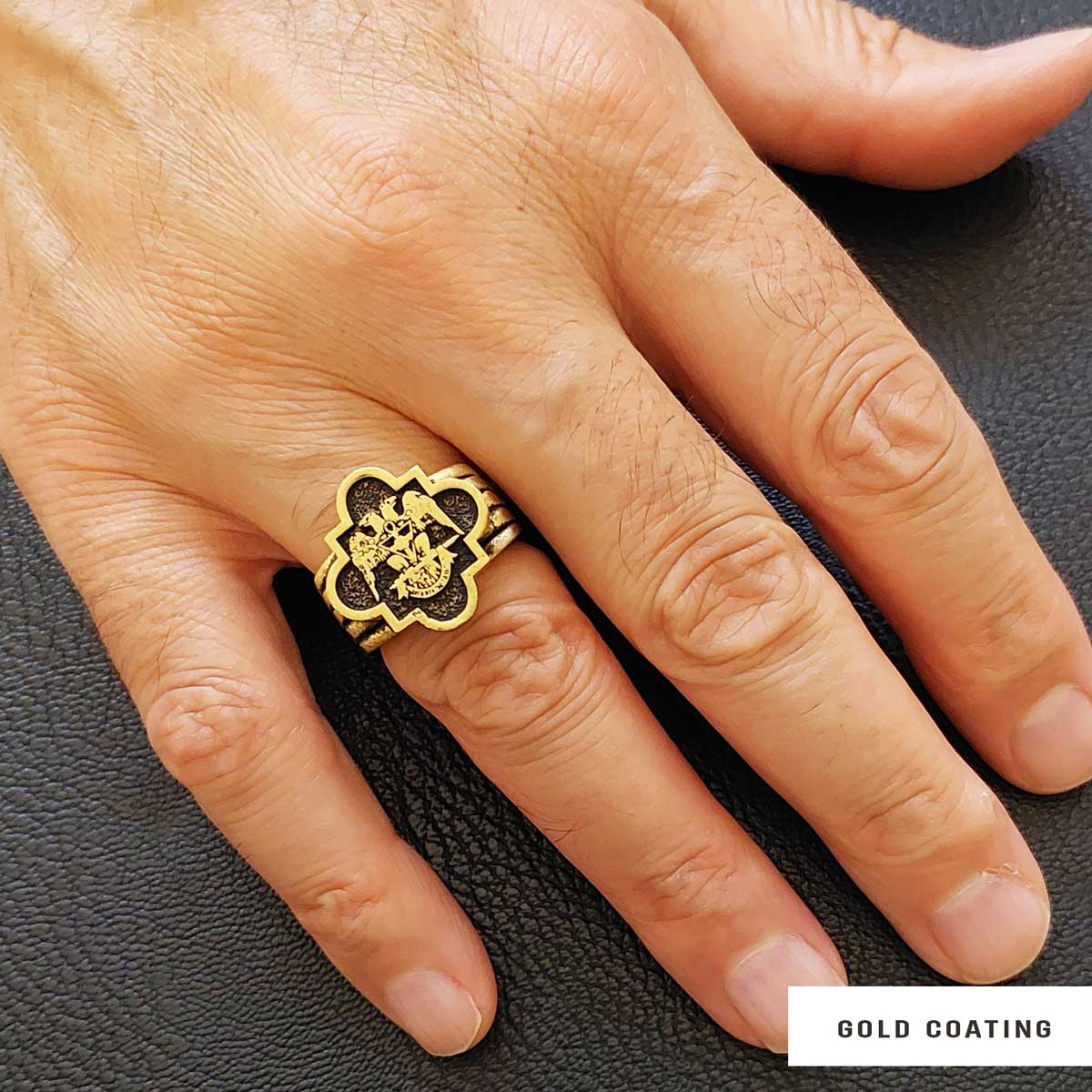 Custom Rousea Crucis Order Ring, Spiritual Symbol of Ancient Ring, Rosicrucian Cross Ring Amorc Ring - view 7