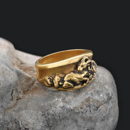 Custom Zodiac Leo Ring - view 1