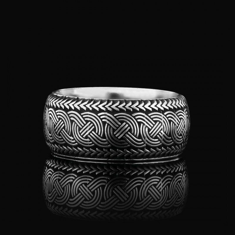 Customizable Braided Band Wheat Woven Wire Twisted Silver Wedding Ring