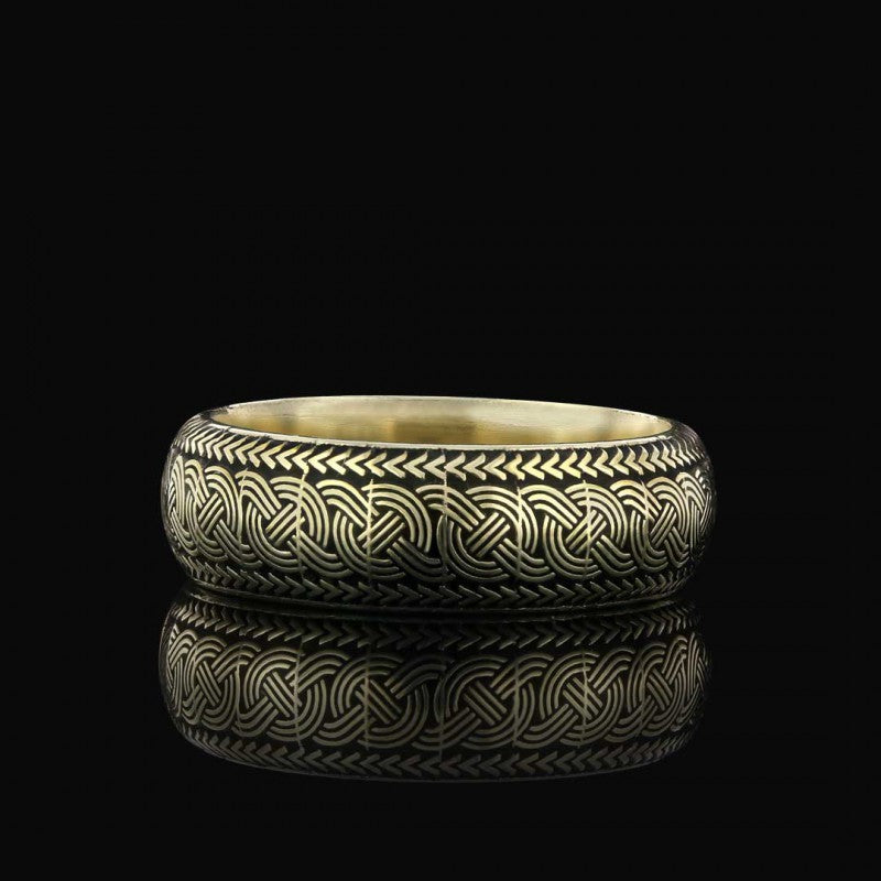 Customizable Braided Band Wheat Woven Wire Twisted Silver Wedding Ring