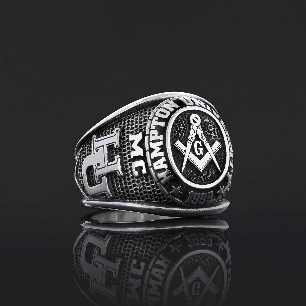 Customized High School Ring, Graduation Collage Ring, Harvard University Ring