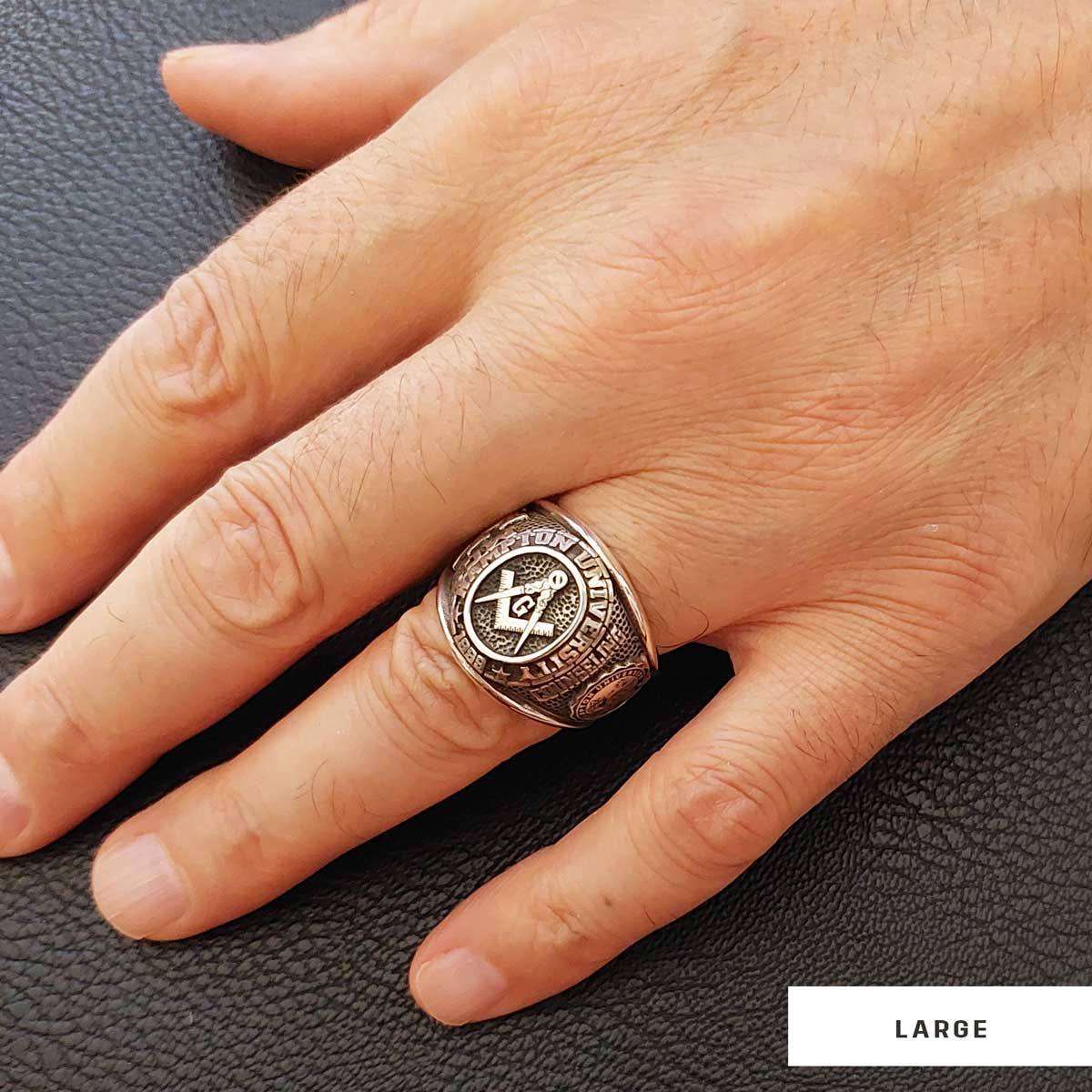 Customized High School Ring, Graduation Collage Ring, Harvard University Ring - view 3
