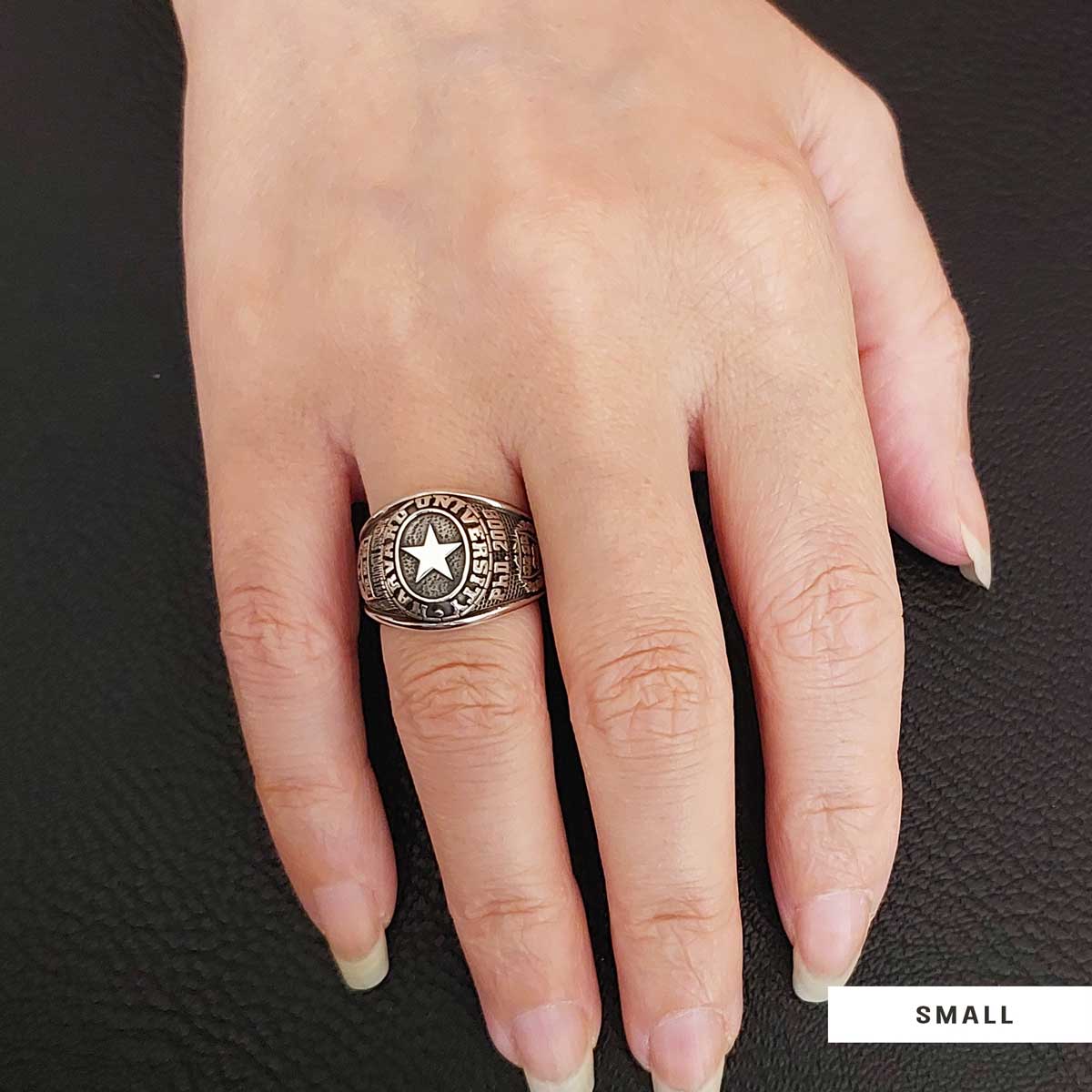 Customized High School Ring, Graduation Collage Ring, Harvard University Ring - view 6