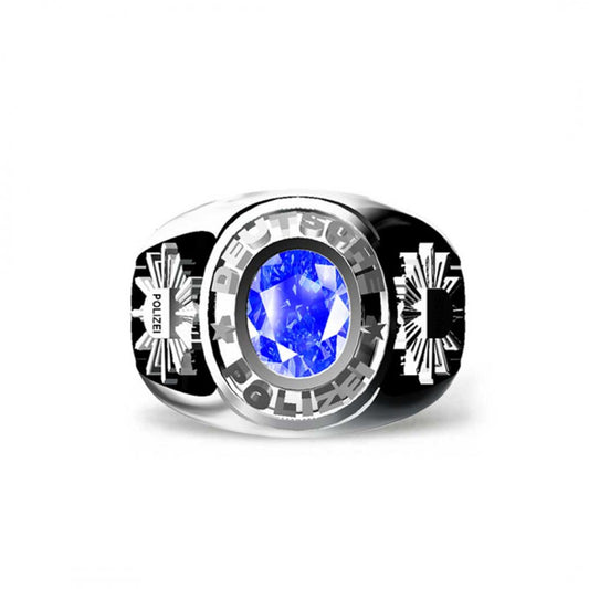 Deutsche Polizei Silver Ring by SWISS PLUS - Military Rings - view 2