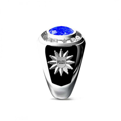 Deutsche Polizei Silver Ring by SWISS PLUS - Military Rings - view 3