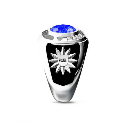 Deutsche Polizei Silver Ring by SWISS PLUS - Military Rings - view 4