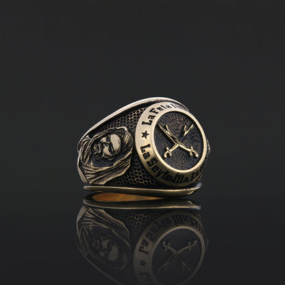 Dhulfiqar Sword Round Ring, Islamic Zulfiqar Sword Jewelry, Zulfiqar Face Ring, Hz Ali Ring Gift, Zulfiqar Jewelry, Muslim Si