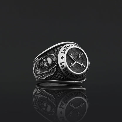 Dhulfiqar Sword Round Ring, Islamic Zulfiqar Sword Jewelry, Zulfiqar Face Ring, Hz Ali Ring Gift, Zulfiqar Jewelry, Muslim Si