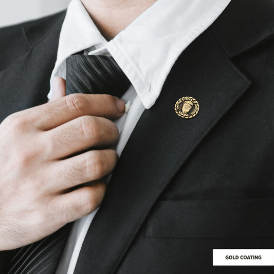 Donald Trump Lapel Pin, Silver Brooch, Men's Label Badge, Gold Plated Badge, Trump Gift Gold Coating - view 2