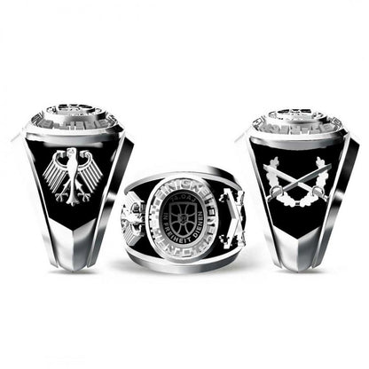 Einigkeit Recht Freiheit Germany 925 Sterling Silver Ring by SWISS PLUS - Military Rings