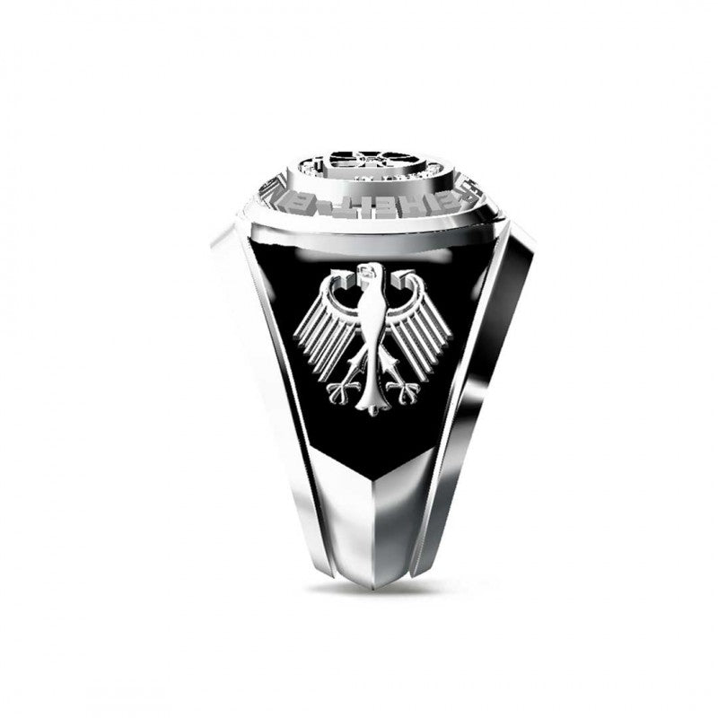 Einigkeit Recht Freiheit Germany 925 Sterling Silver Ring by SWISS PLUS - Military Rings - view 5