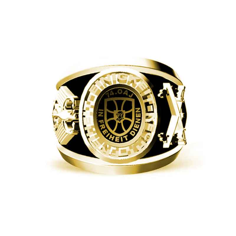 Einigkeit Recht Freiheit Germany 925 Sterling Silver Ring by SWISS PLUS - Military Rings - view 2